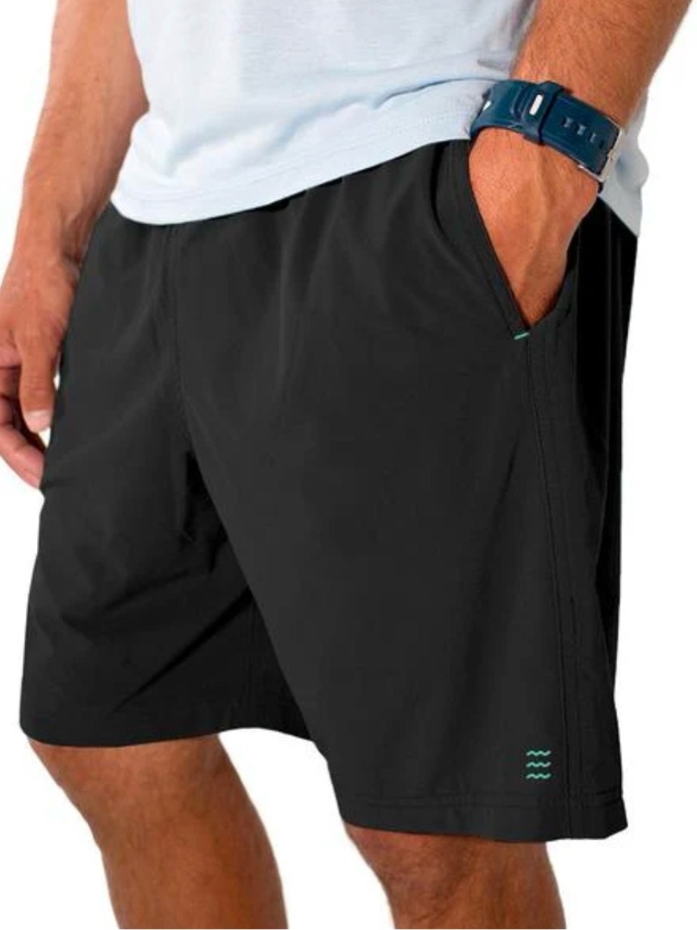 Free Fly Apparel Mens Breeze Shorts Black Athletic 8” Size Large